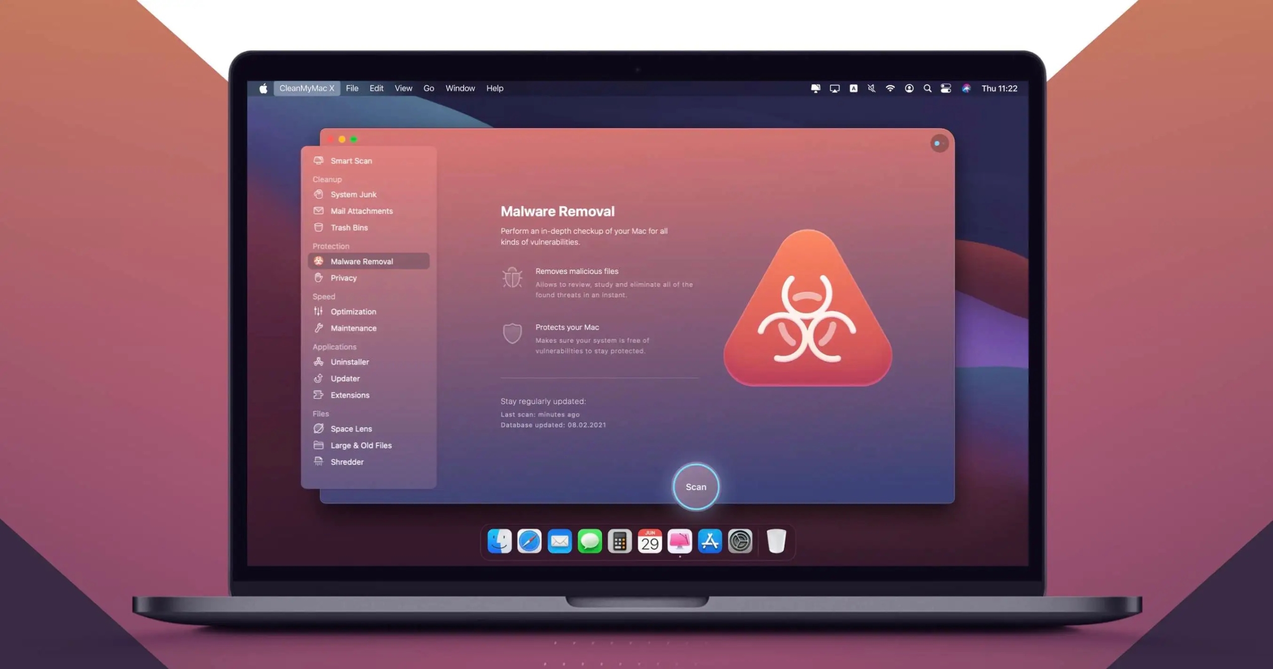CleanMyMac X malware scannen