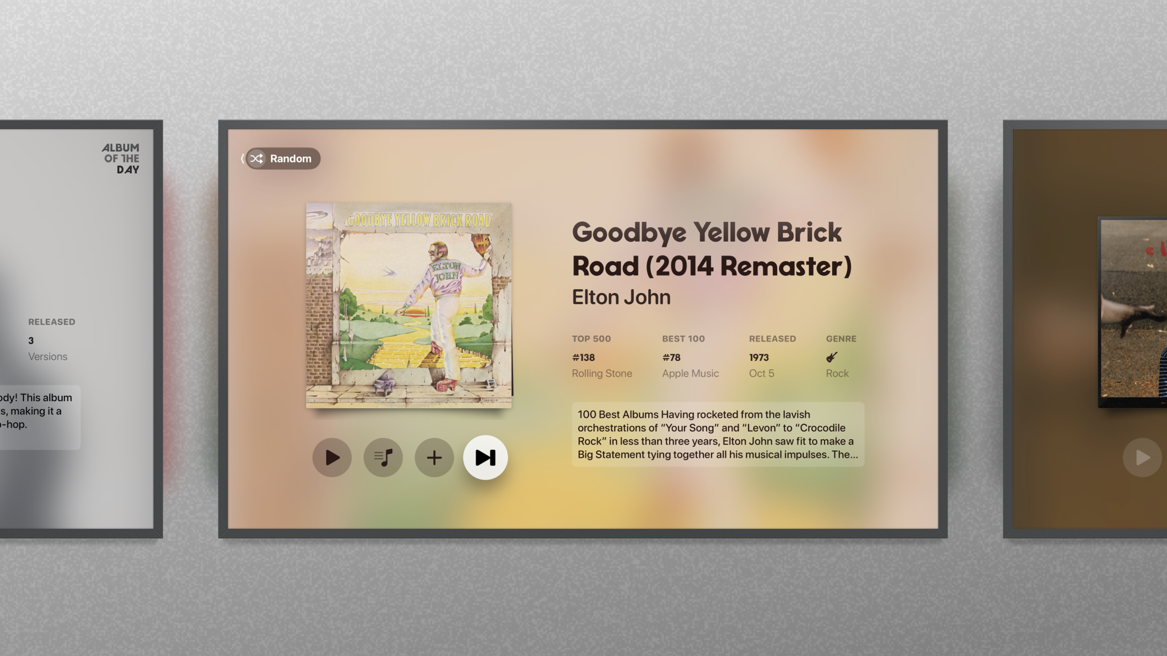 Schermen NowPlaying op Apple TV