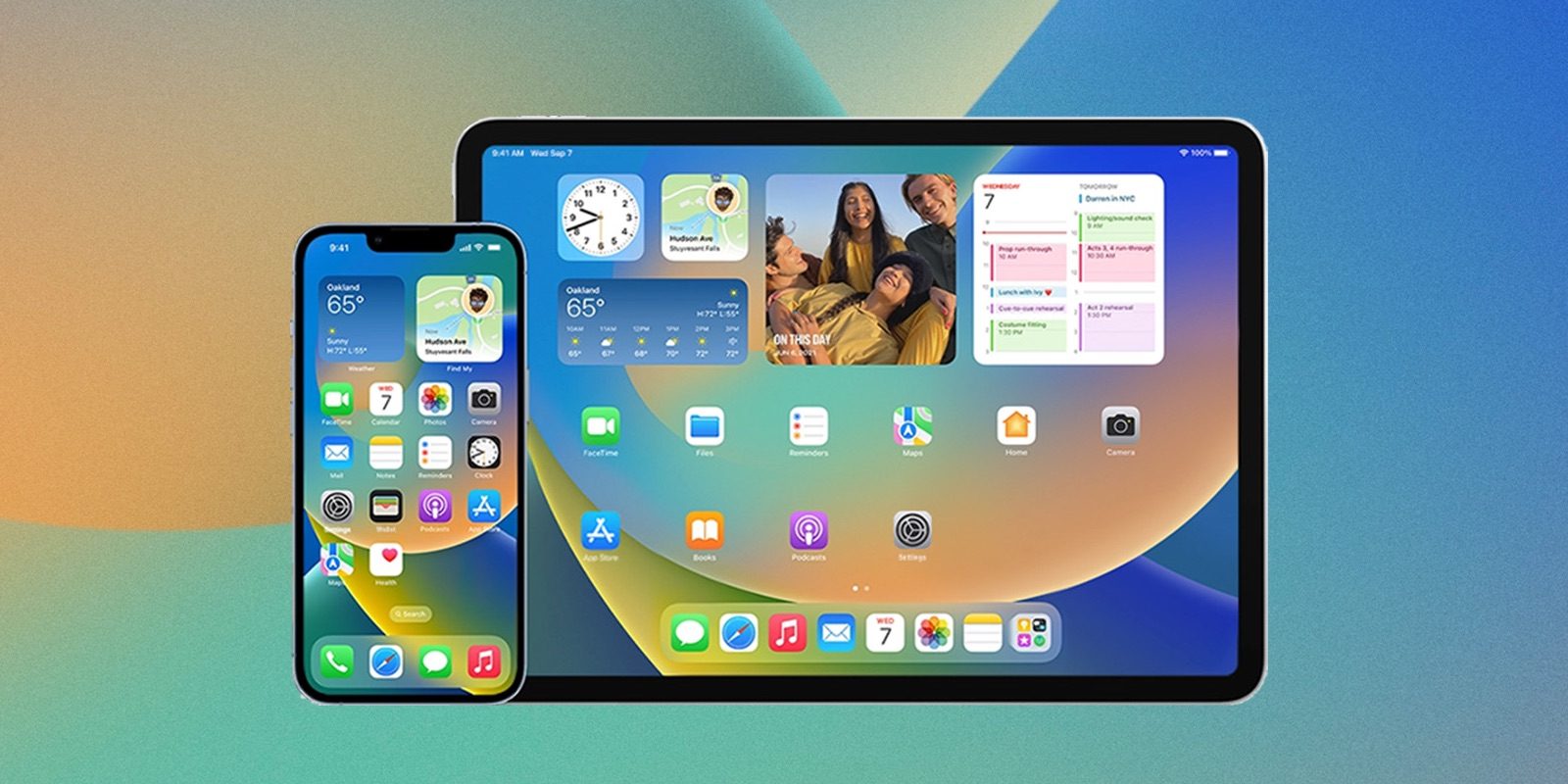 iPhone met iOS 16 en iPad met iPadOS 16